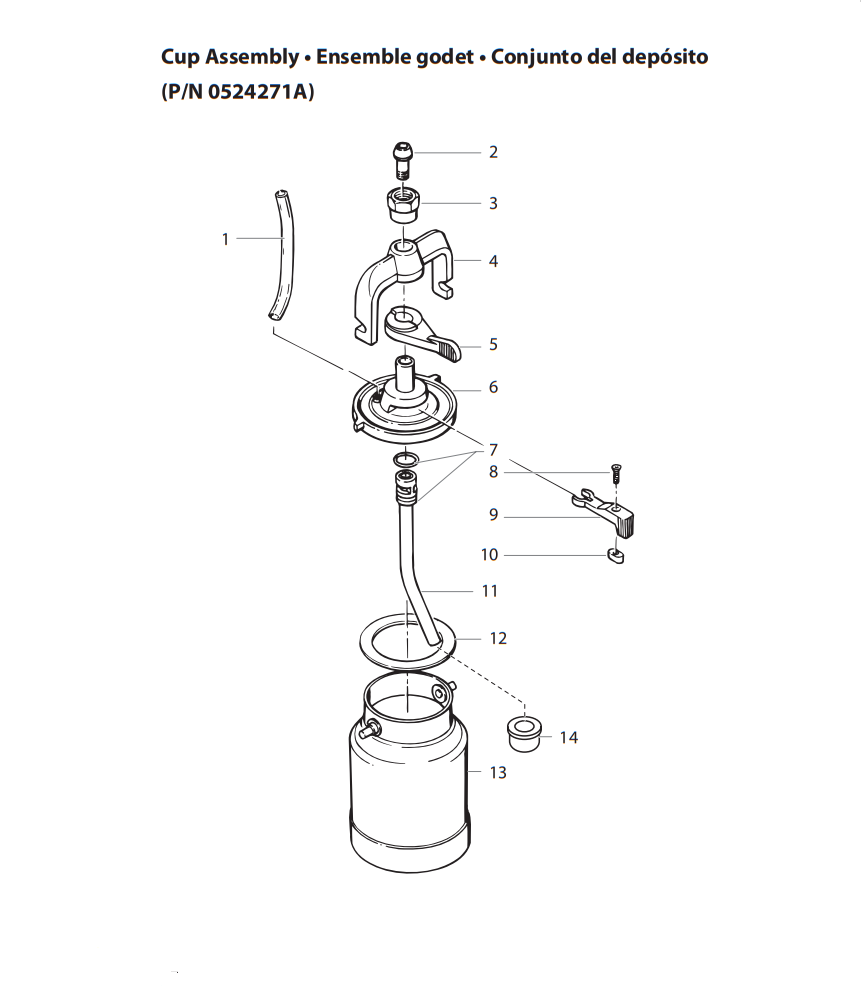 Cup Assembly (P/N 0524271A)